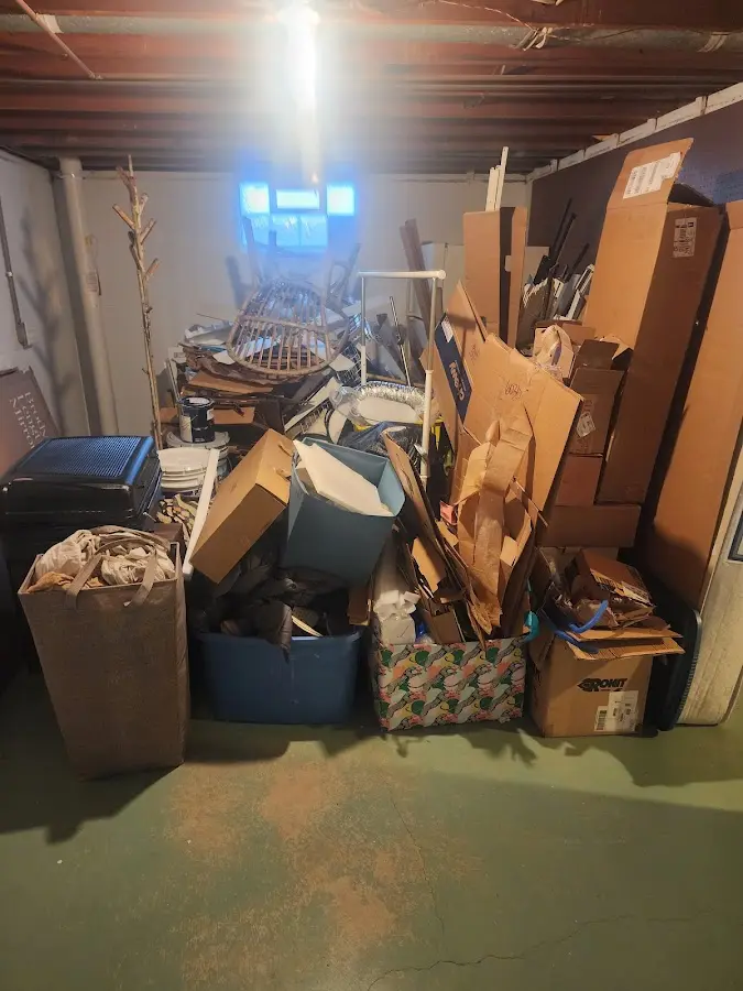 Roll-off dumpster container at job site for 20 Yard Dumpster Rental in Park Hills